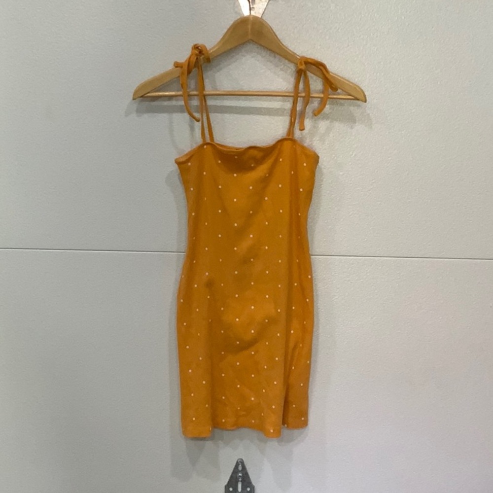 Yellow polka dot dress